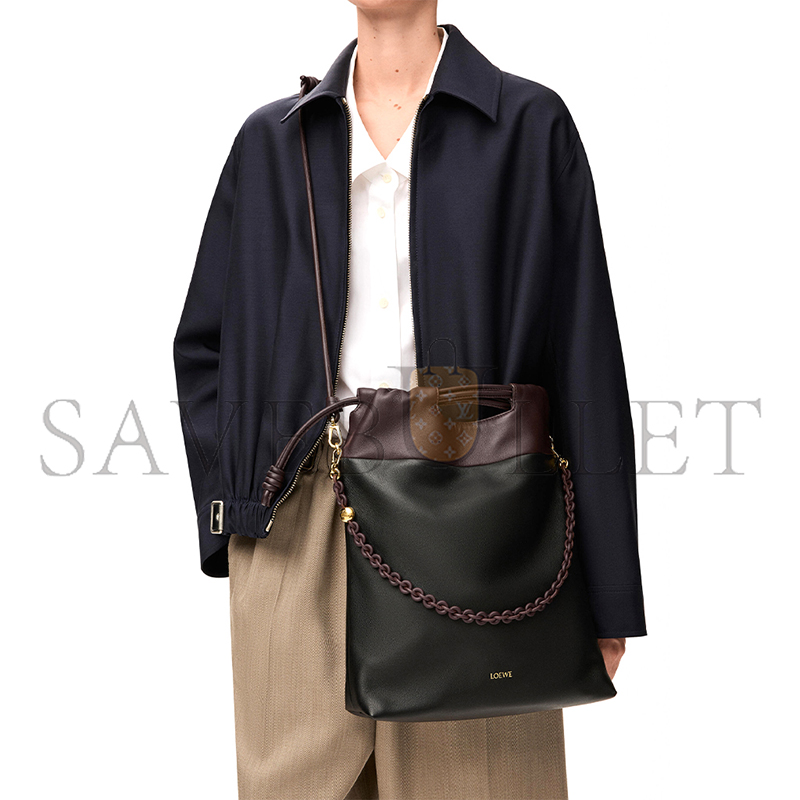 L0ew* flamenco purse tote in mellow nappa lambskin a411fiox04 (38*29*9cm)